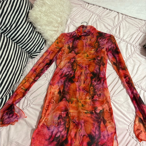 SHEIN Colorful Long Sleeve Dress - Picture 5 of 6
